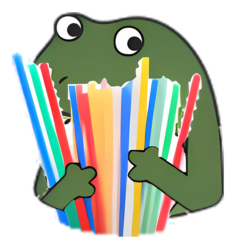 Bufo Grasping At Straws sticker