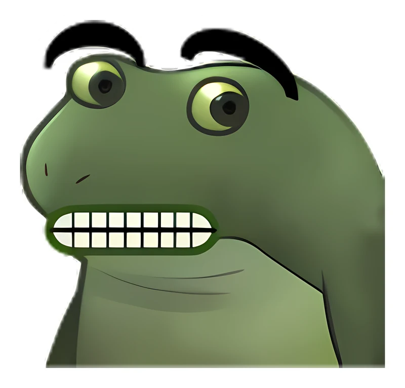 Bufo Grimaces With Eyebrows sticker