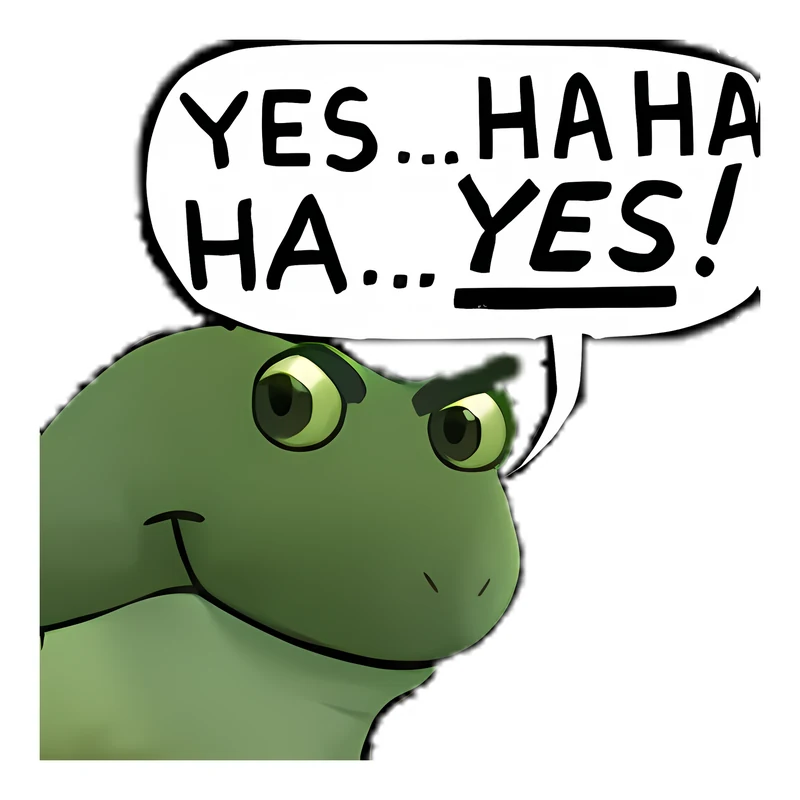 Bufo Haha Yes Haha Yes sticker