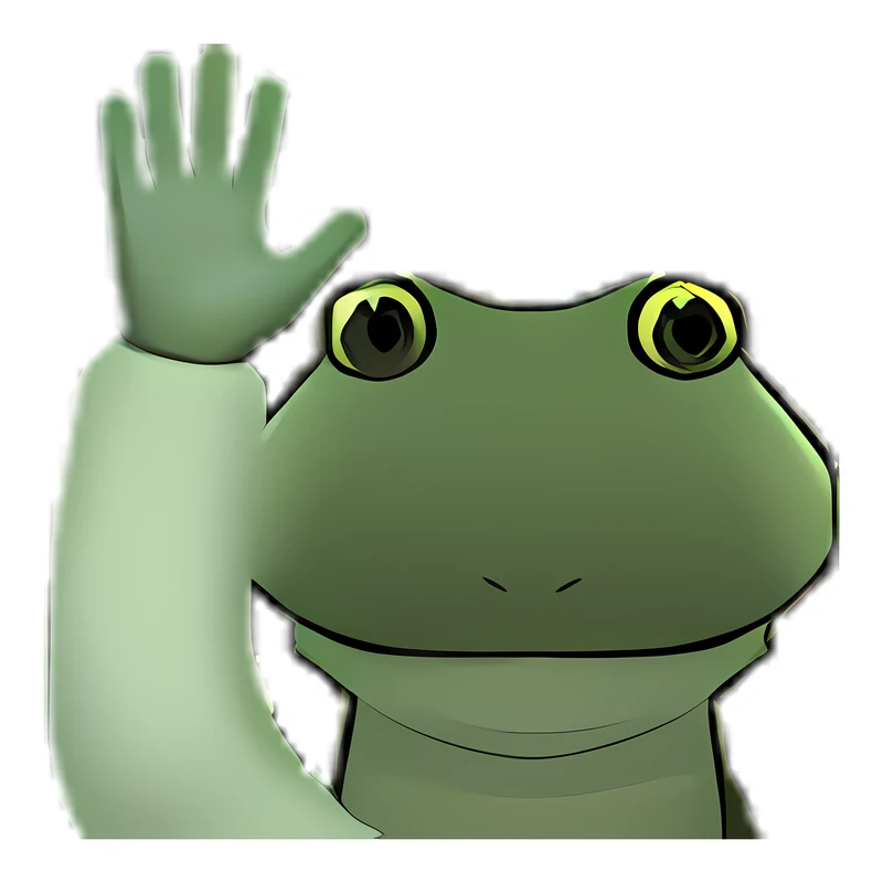 Bufo Has A Question sticker