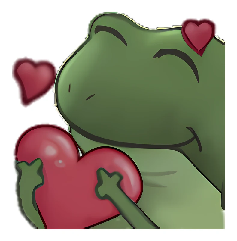 Bufo Hearts sticker
