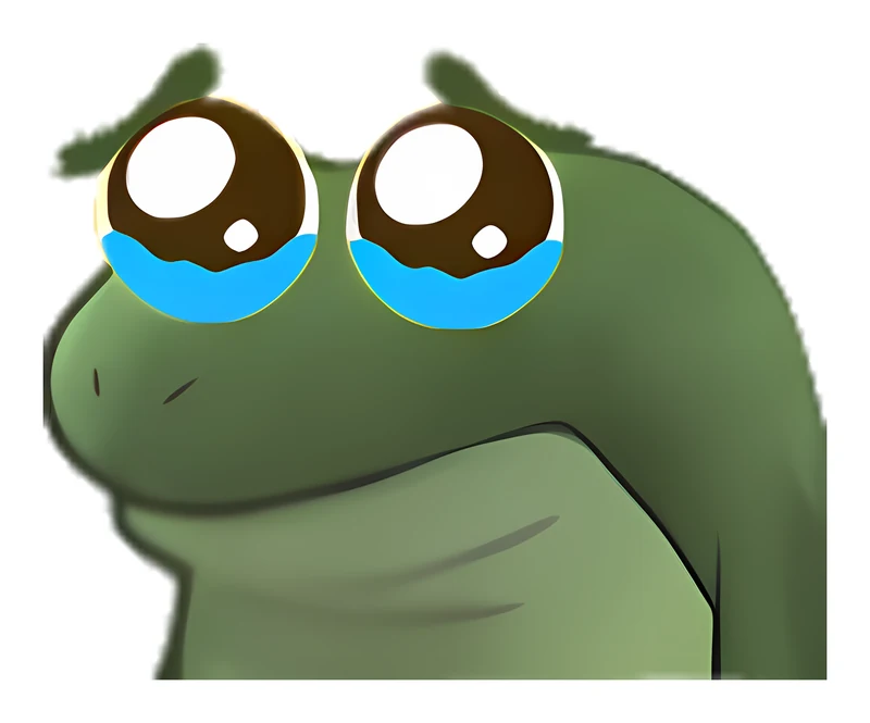 Bufo Holding Back Tears sticker