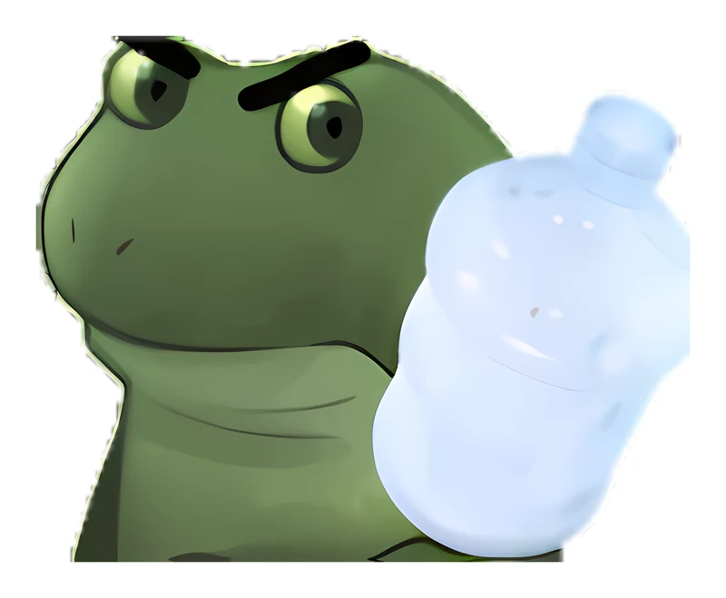 Bufo Is Angry At The Water Cooler Bottle Company For Missing Yet Another Delivery sticker