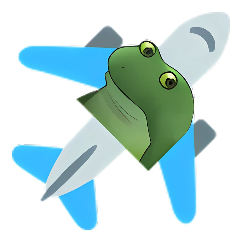Bufo Is Flying And Is The Plane sticker