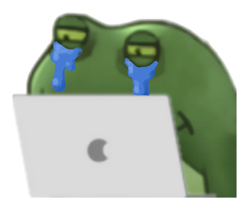 Bufo Is Working Through The Tears sticker