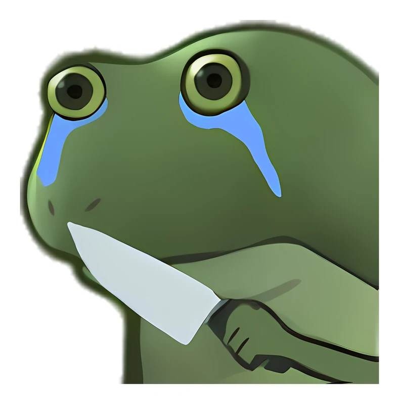 Bufo Knife Cries Right sticker