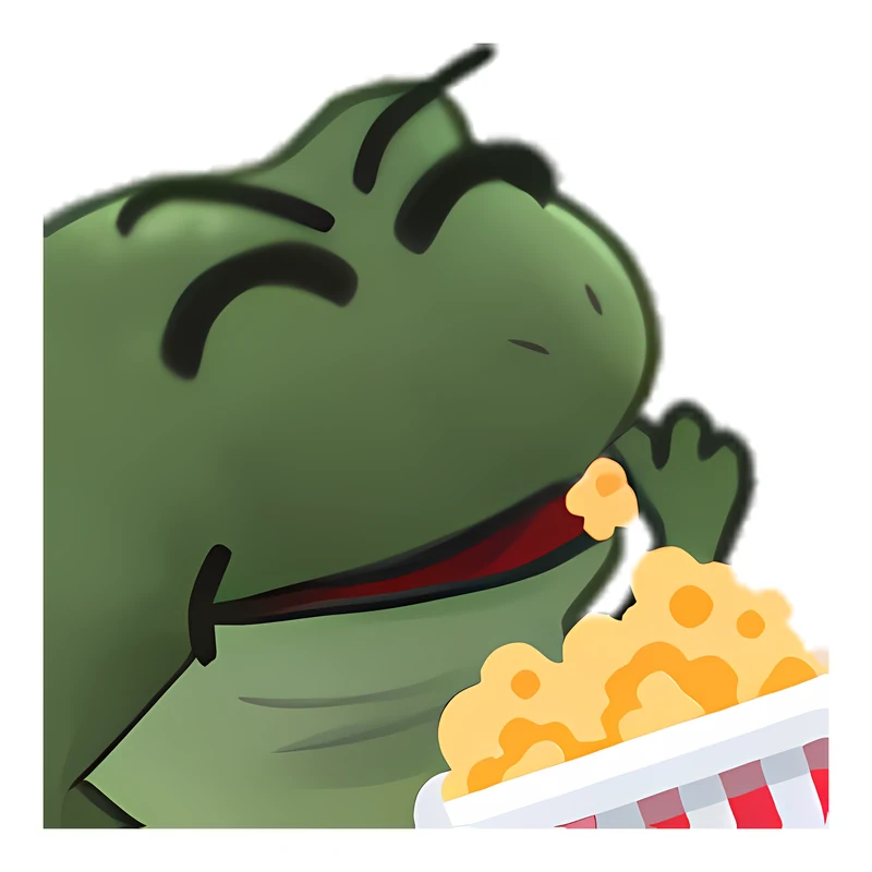 Bufo Laughing Popcorn sticker