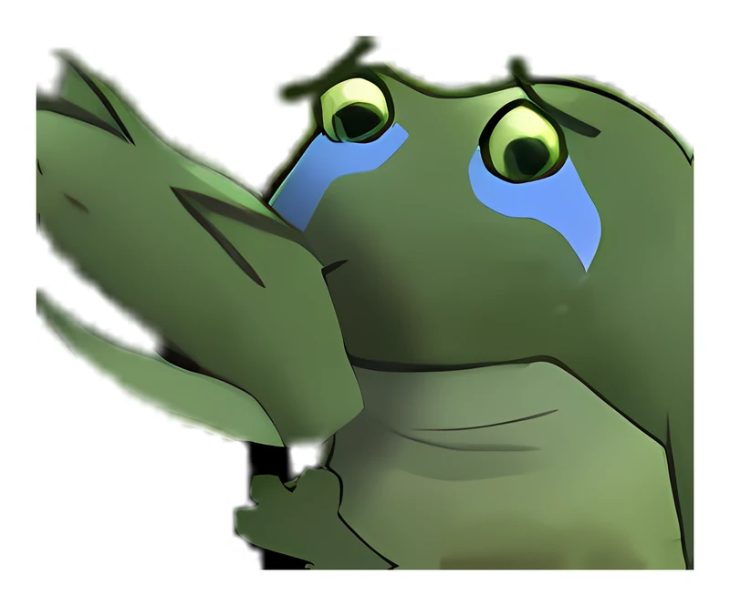 Bufo Laughs To Mask The Pain sticker