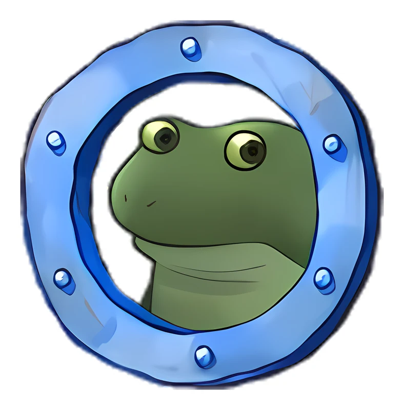 Bufo Looks Out Of The Window sticker