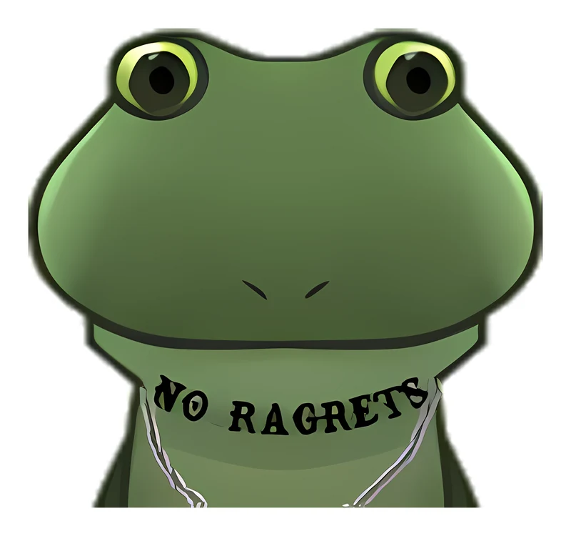 Bufo No Ragrets sticker