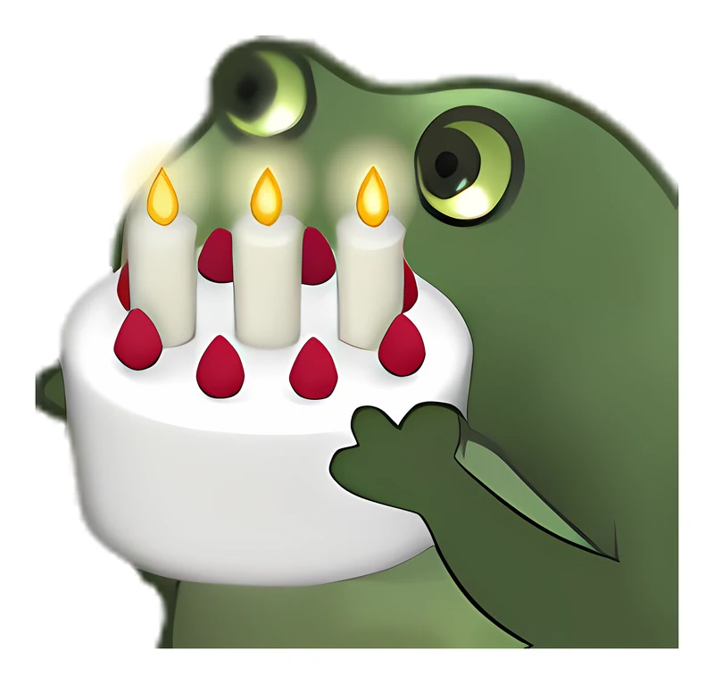 Bufo Offers A Cake sticker