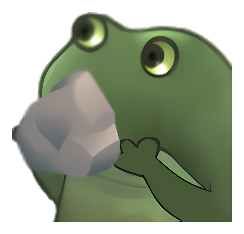 Bufo Offers A Rock sticker