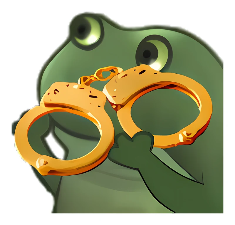 Bufo Offers Golden Handcuffs sticker