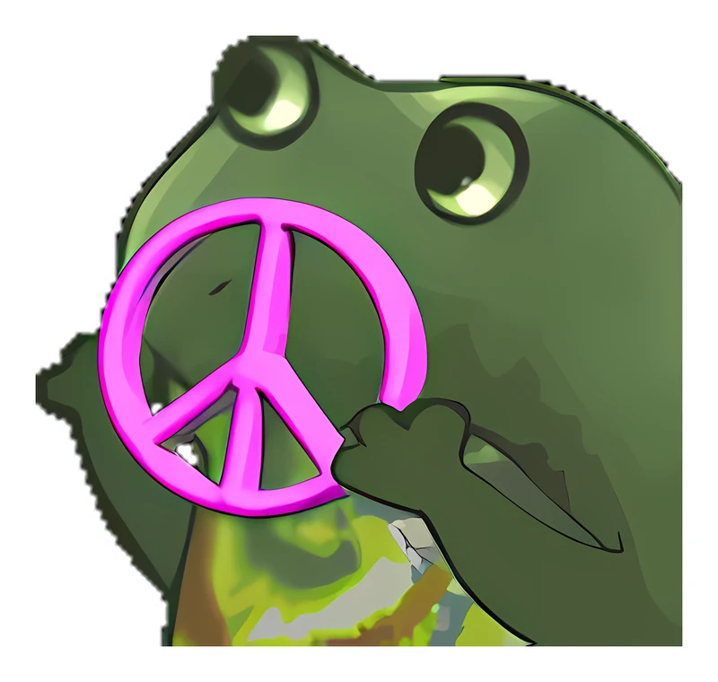 Bufo Offers Peace sticker