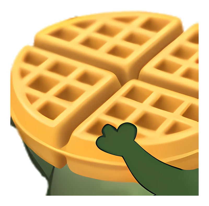 Bufo Offers You A Comically Oversized Waffle sticker