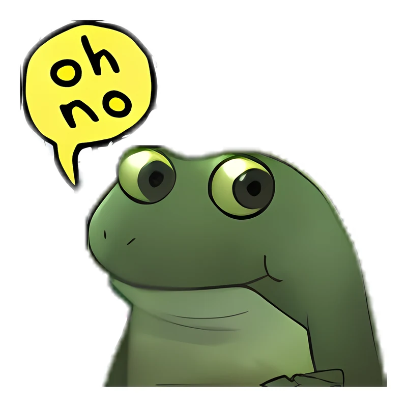Bufo Oh No sticker