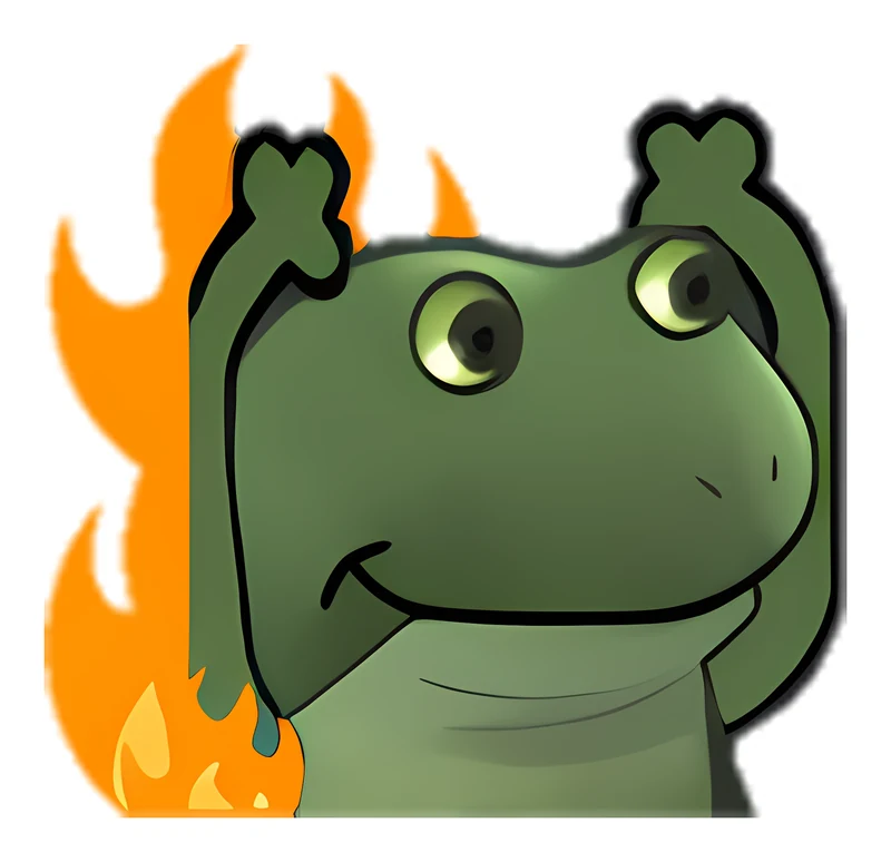 Bufo On Fire But Still Excited sticker