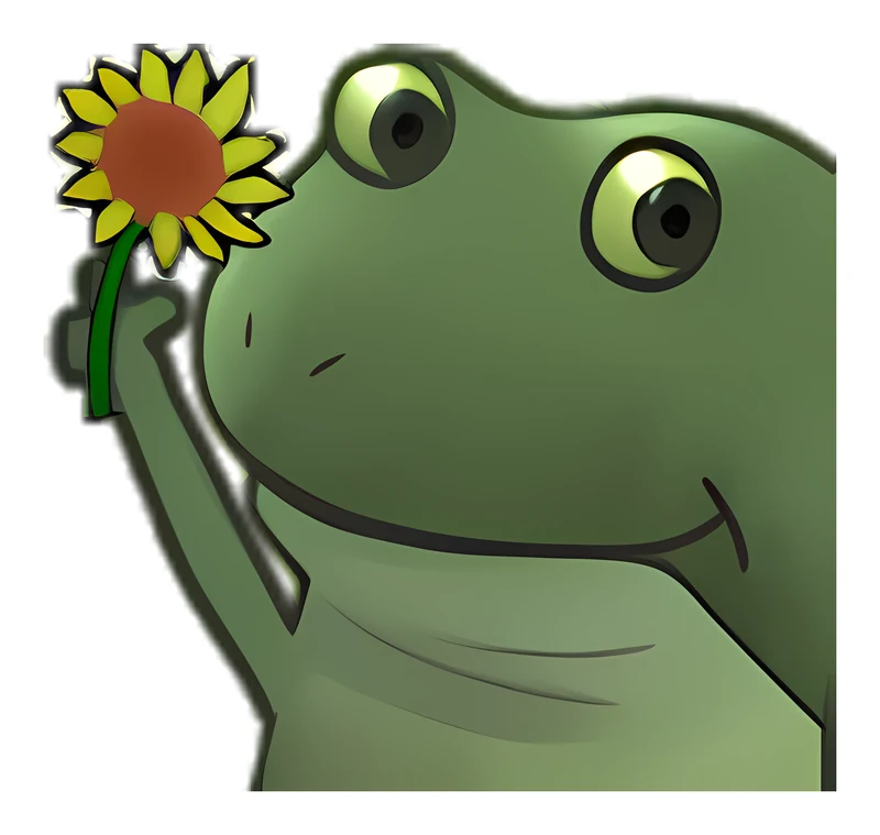 Bufo Picked You A Flower sticker