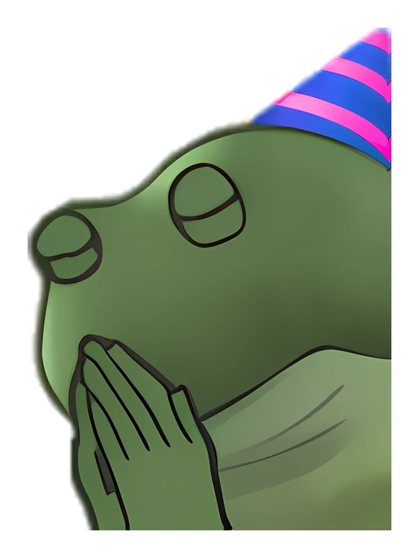 Bufo Pray Partying sticker