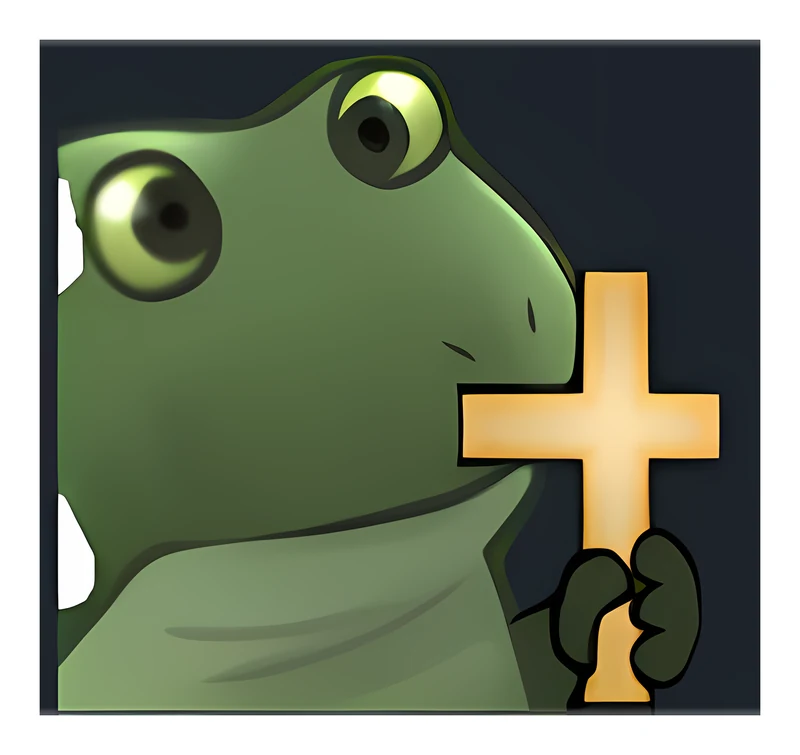 Bufo Praying His Qa Is On Point sticker
