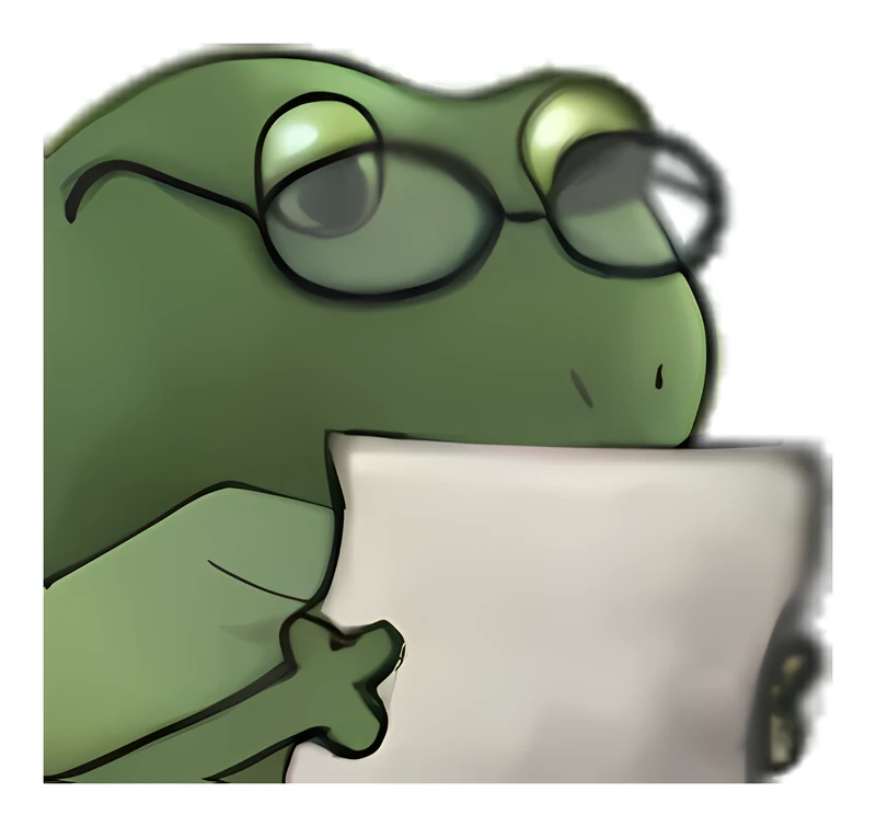 Bufo Reads And Analyzes Doc sticker
