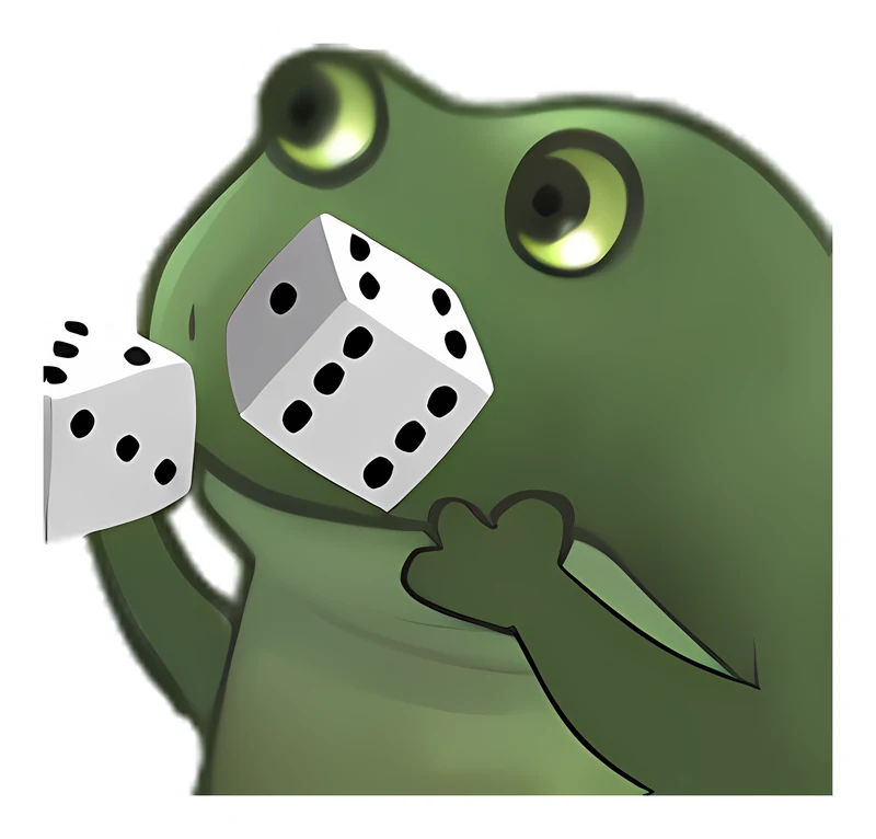 Bufo Roll The Dice sticker
