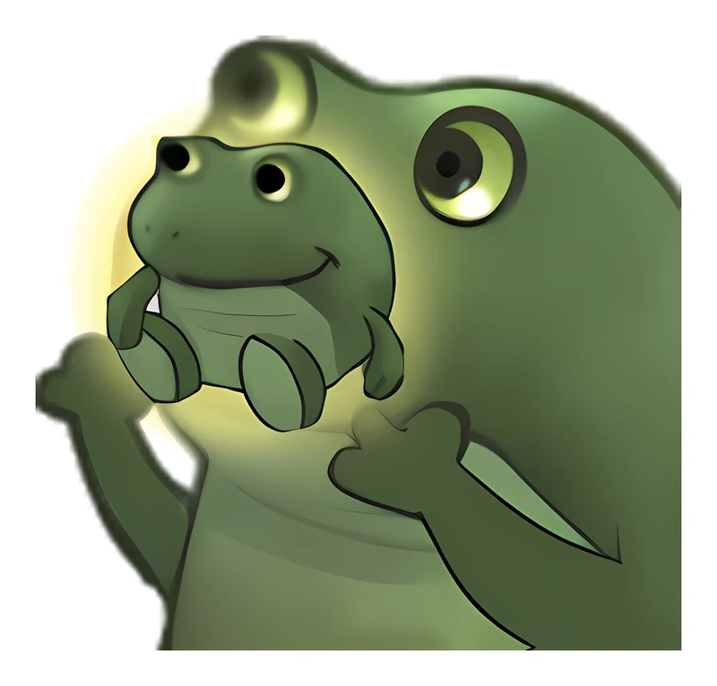 Bufo Showing Off Baby sticker