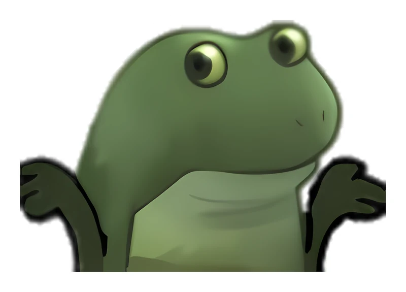 Bufo Shrug sticker