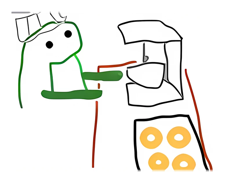 Bufo Slinging Bagels sticker