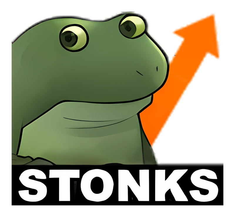 Bufo Stonks sticker