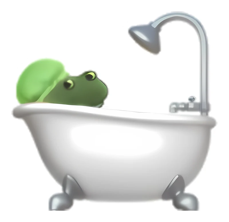 Bufo Takes A Bath sticker