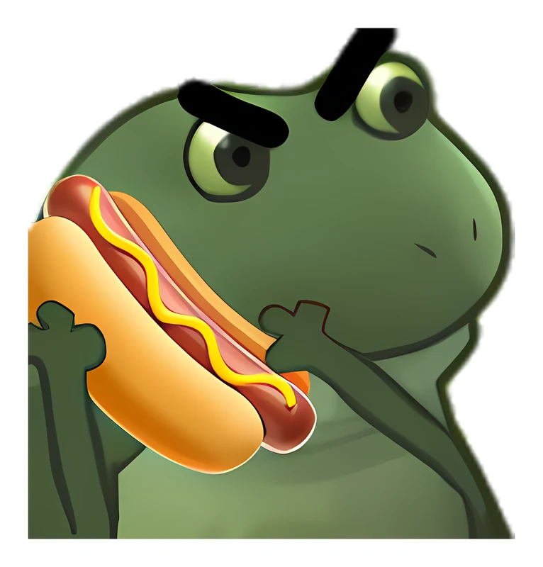 Bufo Takes Hotdog sticker