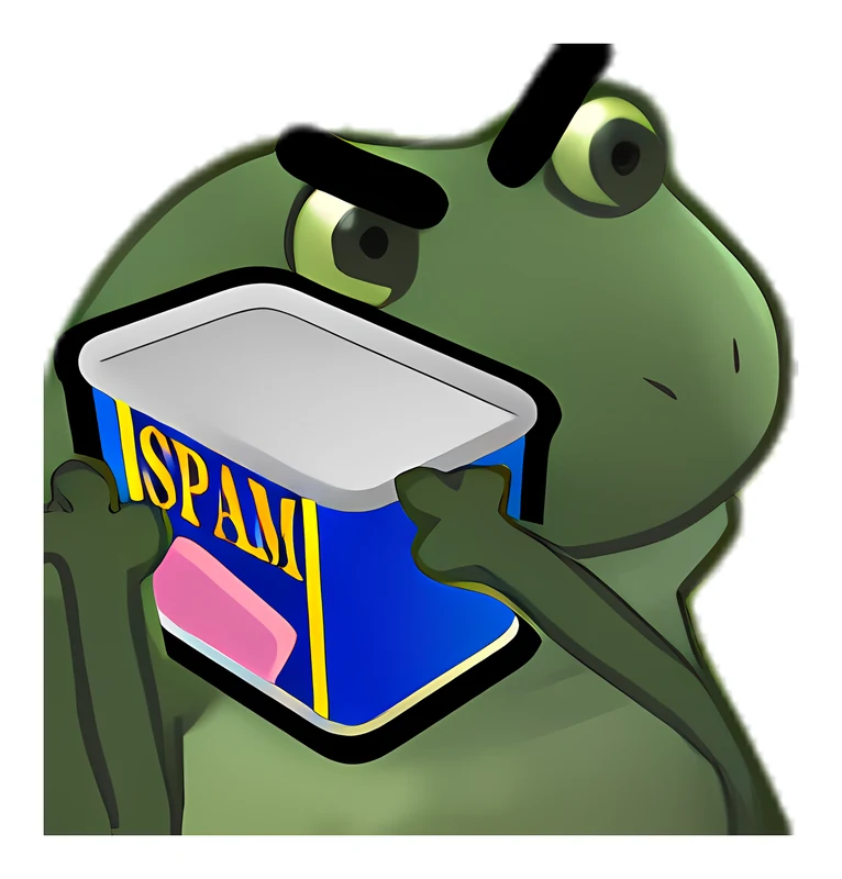 Bufo Takes Spam sticker
