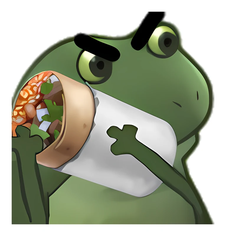 Bufo Takes Your Burrito sticker