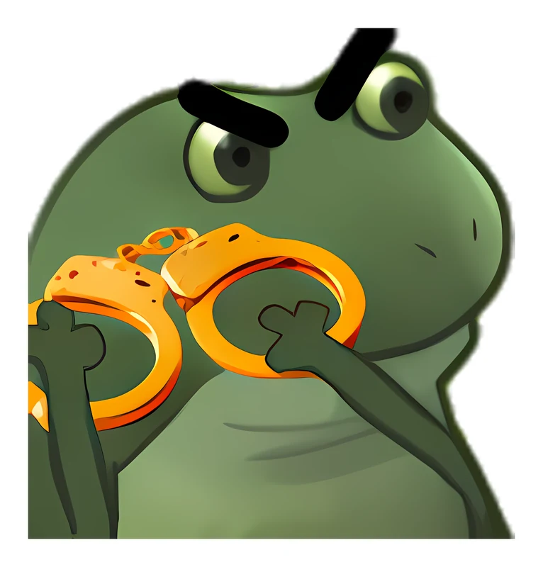 Bufo Takes Your Golden Handcuffs sticker
