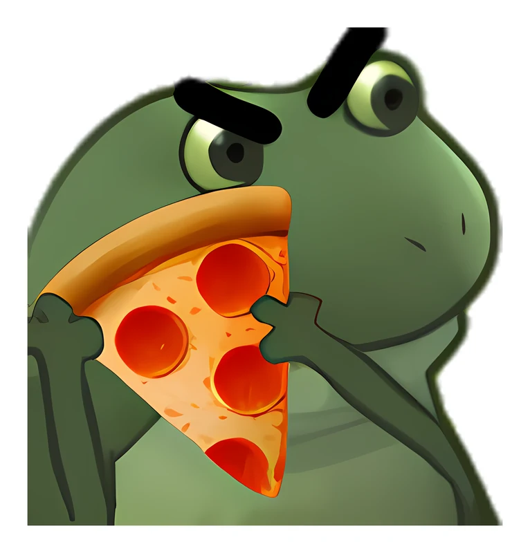 Bufo Takes Your Pizza sticker