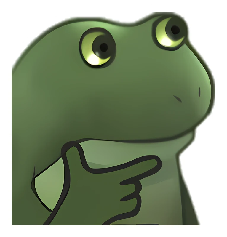 Bufo Thinking sticker