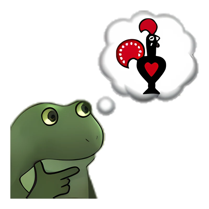 Bufo Thinks About Cheeky Nandos sticker