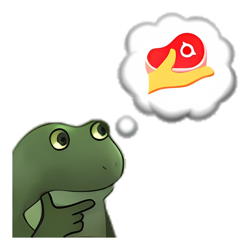 Bufo Thinks About Steakholder sticker