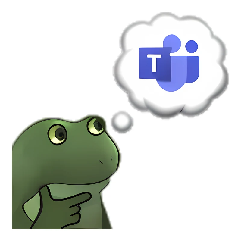 Bufo Thinks About Teams sticker