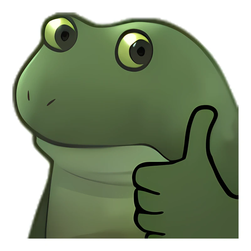 Bufo Thumbsup sticker