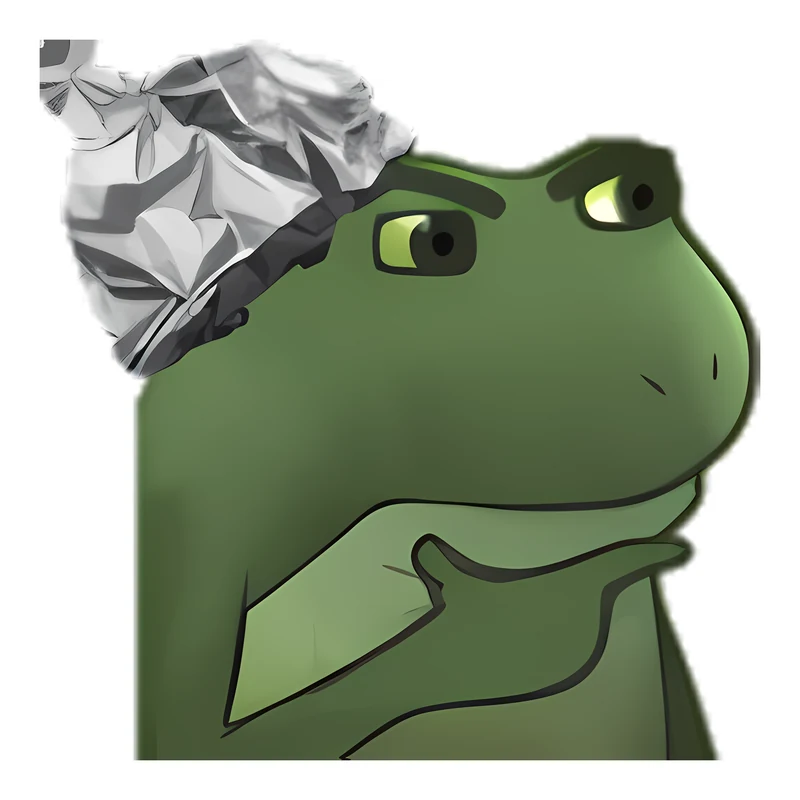 Bufo Tin Foil Hat2 sticker