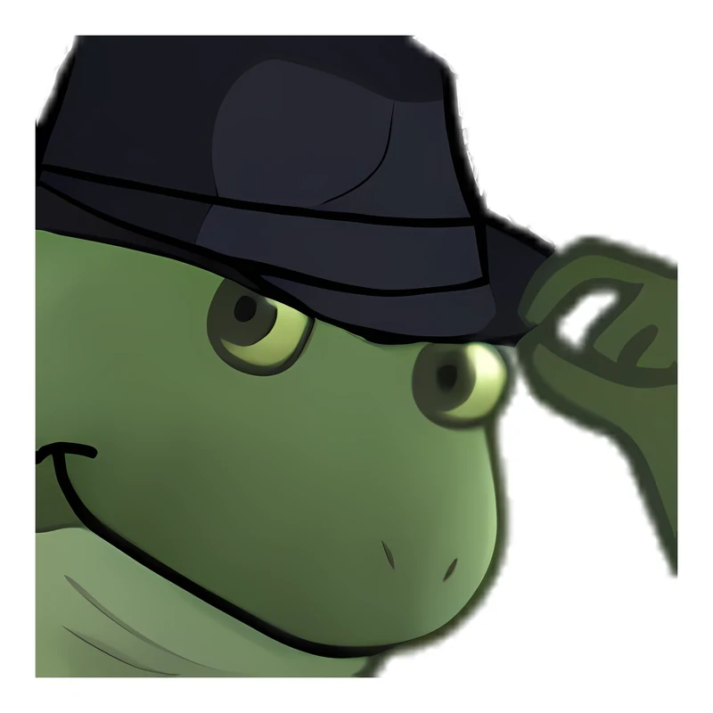 Bufo Tips Hat sticker