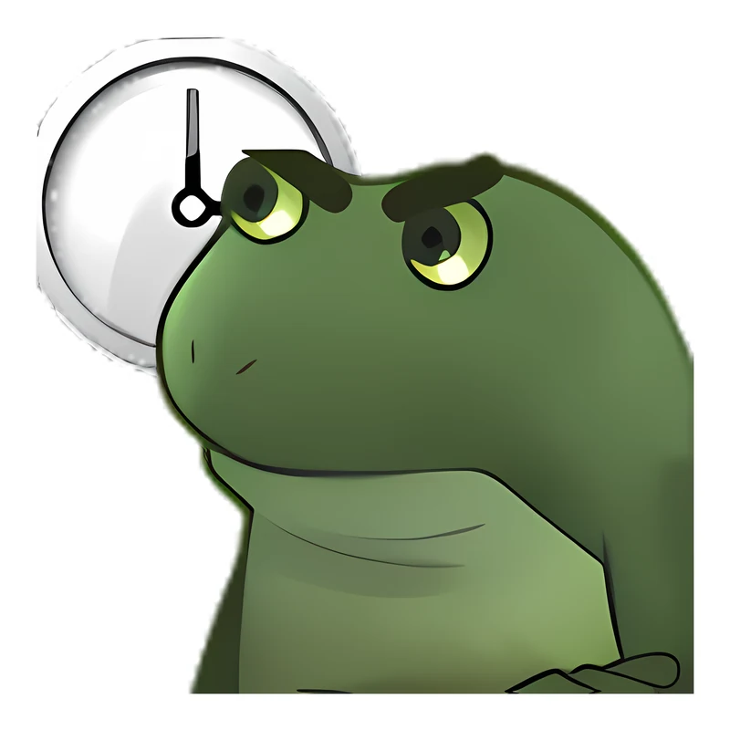 Bufo Watching The Clock sticker