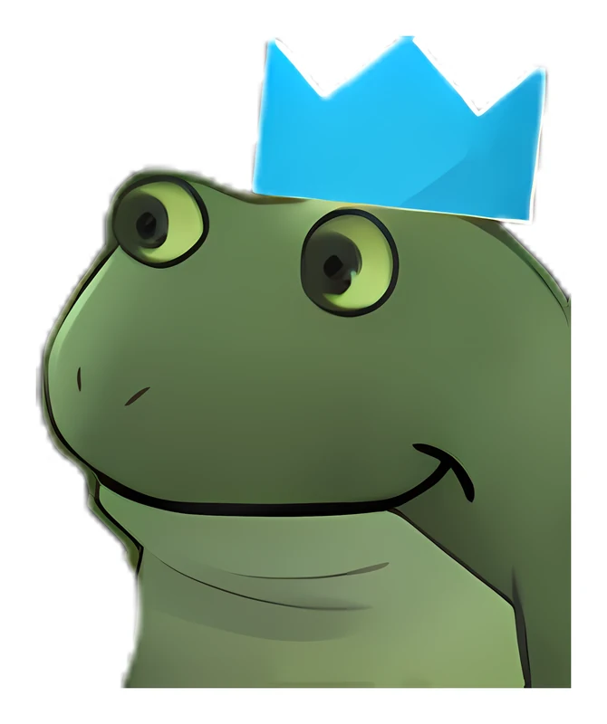Bufo Wears A Paper Crown sticker
