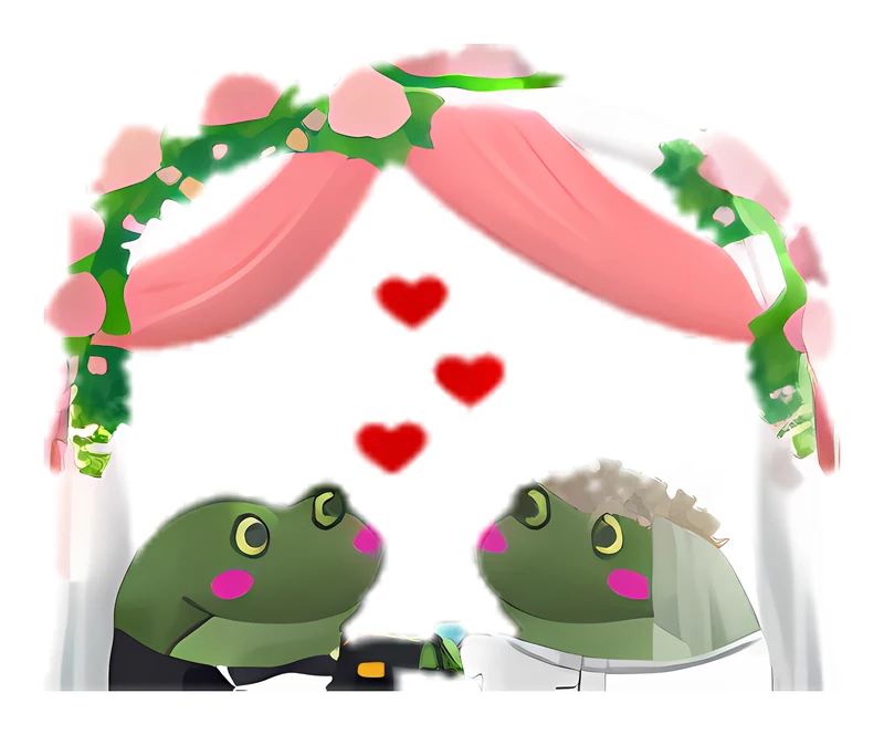 Bufo Wedding sticker