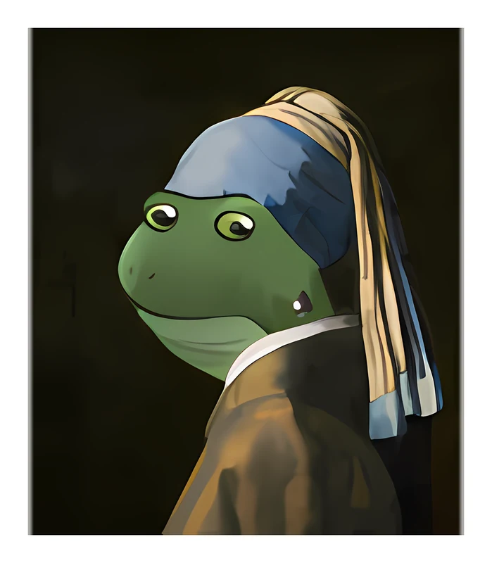 Bufo With A Pearl Earring sticker