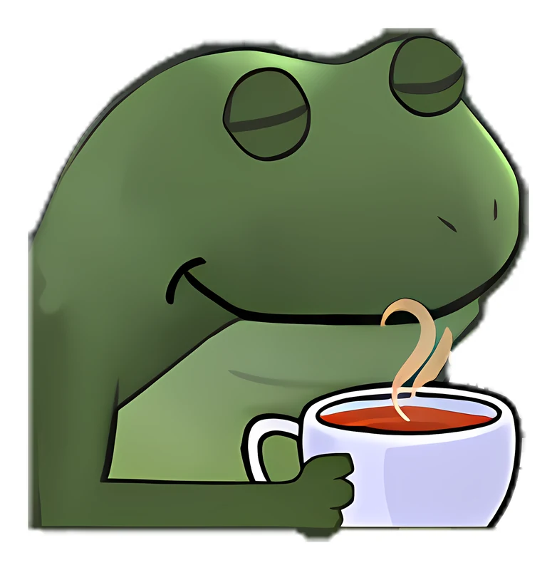 Bufo Worry Coffee sticker