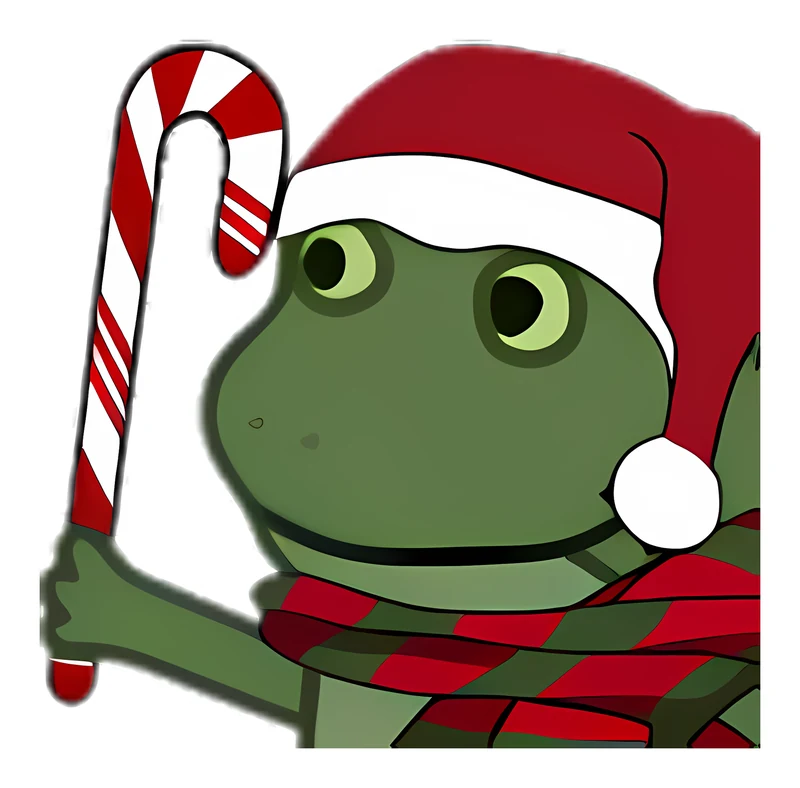 Holiday Bufo Offers You A Candy Cane sticker