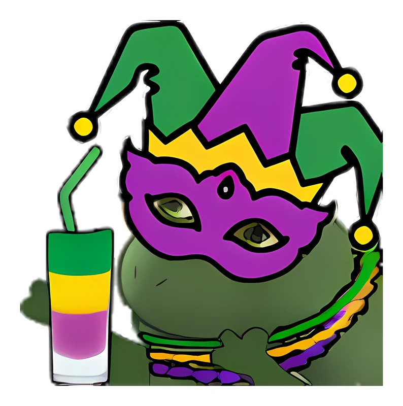 Mardi Gras Bufo sticker